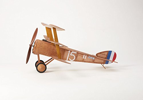 Sopwith Dreidecker, komplettes Vintage-Modell mit Gummimotor, aus Balsaholz. Flugzeug-Set, das wirklich fliegen kann!