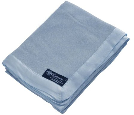 Cashmere Boutique: 100% Pure Cashmere Baby Blanket (Color: Baby Blue, Size: 36 x 44)