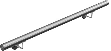 Pasamanos acero inoxidable 316 barandilla baranda pasamanos para pared pared escalera Montaje 40-1000 cm V2Aox, Longitud:100 cm