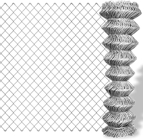 vidaXL Grillage galvanisé rouleaux à mailles carrées 15x1,25 m Clôture de jardin