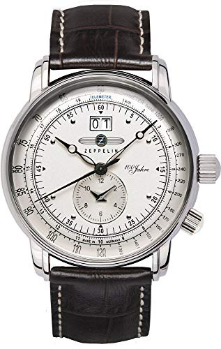 Zeppelin 100 Years Herren Uhr analog Quarzwerk mit Leder Armband 7640-1