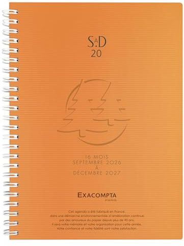 Exacompta – 1 Agenda SAD 20W Linicolor 15 x 21 cm Wochenkalender September 2021 bis Dezember 2022, französische Sprache