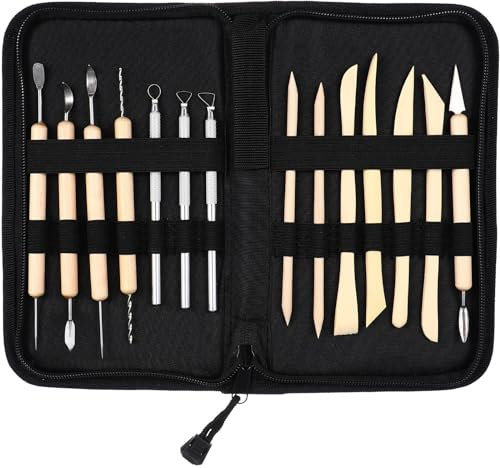 WINOMO Modellier-Werkzeug Sculpting Werkzeug Clay Werkzeug Keramik Skulptur Ton schnitzen Werkzeug Kit - 14 Stücke
