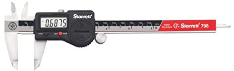 Starrett 798B-6/150 Digitaler Messschieber, Edelstahl, batteriebetrieben, Zoll/metrisch, 0-6 Bereich, +/-0,001 Genauigkeit, 0,0005 Auflösung, erfüllt DIN 862 Spezifikationen