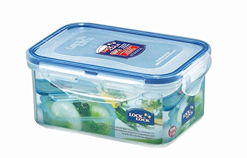 Lock & Lock Frischhaltedose, Vorratsdose, transparent, 600 ml, rechteckig, 6 Stück, 151 x 108 x 45 mm