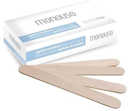 HAIR ON Boite de 100 Spatules Bois 150 mm x 19 mm