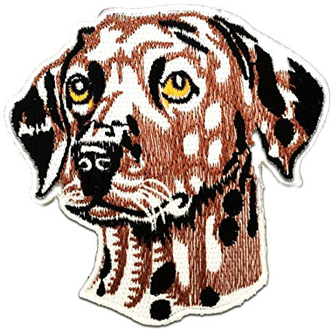Catch the Patch Hund Aufnäher zum Aufbügeln 8,5 x 8,7 cm Bügelbild für Kinder Mädchen mit Lieblingstier Wild, Bügelpatch Patches Bügelflicken