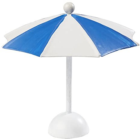 Hobbyfun Parasol de décoration Bleu/blanc 10 x 10 cm