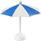 Hobbyfun Parasol de décoration Bleu/blanc 10 x 10 cm
