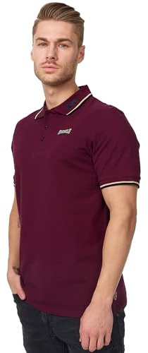 Lonsdale London herr Lion Slim Fit polotröja Oxblod Medium