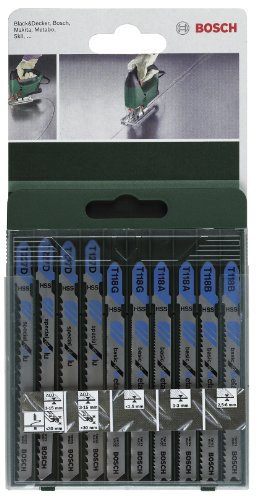 Bosch Home and Garden 2 609 256 745 Set Lame Per Seghetto Alternativo, 2 x T118a/T118b/T127d/T227d