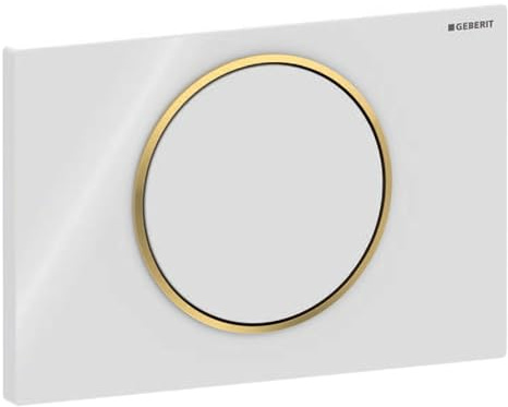Plaque de fixation Geberit Sigma10 pour rinçage et arrêt de la chasse deau, 115.758.KK.5, 115.758.KK.5, Colorazione: bianco
