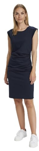 KAFFE Kleid India Damen Kleid Kurzarm Rundhals Cocktailkleid L, Midnight Marine