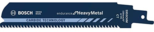 Bosch Professional Säbelsägeblatt S 955 CHM Endurance for Heavy Metal (für Metall, 150 x 25 x 1,25 mm, Zubehör Säbelsäge)