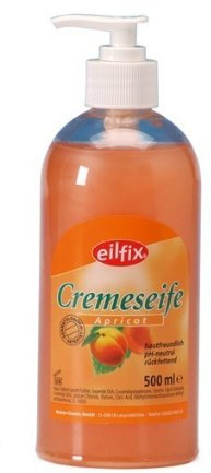 Eilfix Cremeseife 500 ml im praktischen Pumpspender für die tägliche Reinigung Aprikot