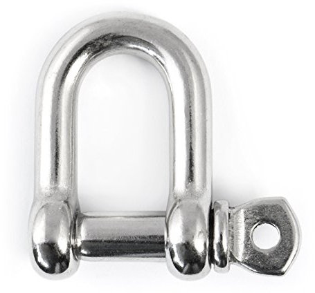 Schäkel 4mm Standard gerade Rundschäkel 50 Stk. Edelstahl M4 Schaekel Edelstahl M4 V4A Drahtseil Inox V4A Va Rostfrei zum Seegeln AISI 316 Edelstahlschäkel Verbinder