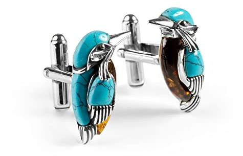 HENRYKA Kingfisher Bird Jewellery – Sterling Silber | Statement Accessoire Geschenke, Bernstein, Sterlingsilber, Türkis, Silber, Bernstein
