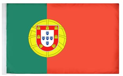 AZ FLAG Flagge Portugal 150x90 cm Leichtes Polyester Hohlsaum | Für innen und außen Portugiesische dekorative Flagge doppelte Nähte und verstärkte Kanten mit Masttunnel