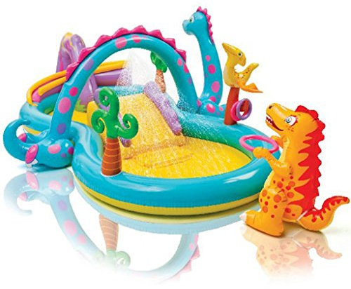 Piscine Gonflable Aire de Jeux Intex Dinoland 333x229x112 cm 57135EP