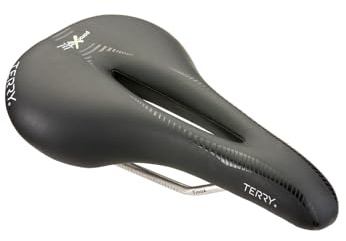 Terry Bike Saddles Womens Butterfly Century Saddle, Bicycle Seat for Women, Long Distance Riding Fibra-Tek Cover Foam/Gel & Shock Absorbing Layers - Black,