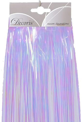 Ghirlanda Lametta Iridata Bianco