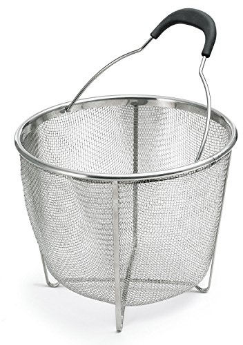 Polder 8 inch Strainer and Steamer Insert Basket, Stainless Steel, Perfect for Cooking Vegetables, Pasta and more