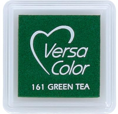 Tsukineko VersaColor Stempelkissen - Grün, Green Tea - Klein - Deckend, Wassbasis - Wasserfest - Embossing