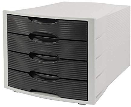 Soennecken Schubladenbox 1555 4geschlossene Schübe schwarz