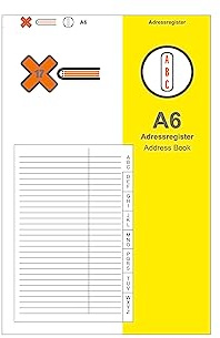 X17 A6 Adressen mit Register für das revolutionäre X17-Notizbuch mit auswechselbaren Heften