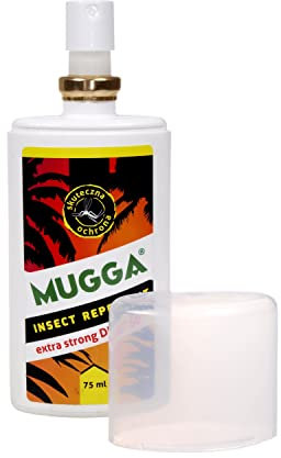 Mugga Effective Insect Mosquito Repellent 8 Hours Tropical Travel Spray Roll-on (Insect Mosquito Repellent Spray 50% 75ml)