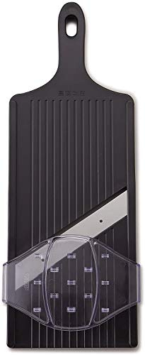 Suncraft AL-58 Cabbage Slicer, Julienne Thin 0.04 inch (1 mm), Fluffy Shop Finish, Wide 5.5 inches (14 cm), 15.2 x 5.5 x 0.7 inches (38.2 x 14.0 x 1.8 cm), Black, Includes Safety Holder, Made in Japan