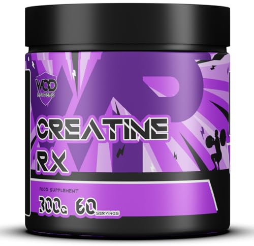 Creatine Monohydrate Powder 300g – Micronised Creatine | Proven to Improve Physical Performance and Recovery | Suitable for Vegans, Unflavoured, Scoop Included - Made in The UK by WOD Powders
