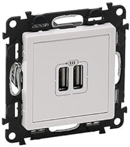 Legrand Dual USB Anschlüsse Steckdose Ladegerät Elektrische Platte Steckdose Weiß
