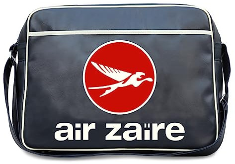 Logoshirt® Air Zaire I Logo I Umhängetasche I Schultertasche I Retro-Sporttasche I Kunstleder I Querformat I blau I Lizenziertes Originaldesign