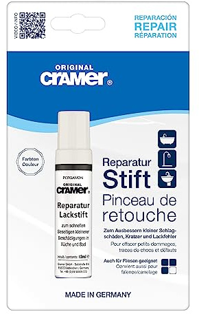 Cramer reparation lackpenna pergamon – högkvalitativ sanitetslack för keramik, emalj och akryl. Perfekt för badkar, handfat och kakel – snabba och enkla reparationer i badrummet