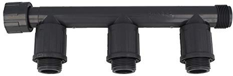 PVC-Verschraubung/Verteiler Rain Bird 3-fach Verteiler 1 Innengewinde x 1 Außengewinde; 3 Auslässe: 1 Außengewinde