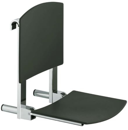 Keuco 34981010037 Plan Care Klappsitz zum Einhängen verchromt/schwarzgrau