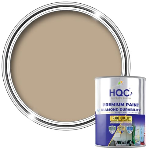 HQC Weather Shield Smooth Masonry Paint | 2.5L in 30+ Colours | Storm Proof, Scrub Resistance & Waterproof | Weatherproof Technology Designed with Acrylic Resin for Ultimate Protection (Sandstone)