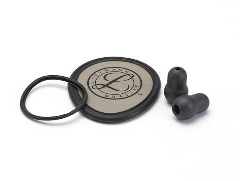 Littmann Ersatzteilset für Lightweight II S.E., 40020, Schwarz | Enthält kleine weich abdichtende Snap-Tight-Ohroliven, einstellbare Membran, Randbaugruppe und Kälteschutzring