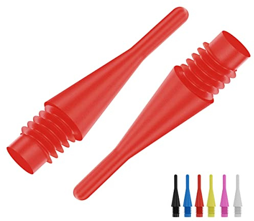 Bull's Longlife Kurz Soft Tips, Dart Spitzen 6 mm, Farbe:rot