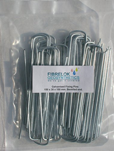 Artificial Grass Garden Staples Galvanised Pins 150mm x 30mm x 150mm Bevelled End Pack 100