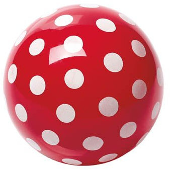Unbekannt Kleiner Pünktchenball, Ø 14 cm - Punktball rot Spielball