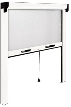 ZANZARIERA A RULLO IN KIT 140X160H VERTICALE X FINESTRE BIANCA riducibile