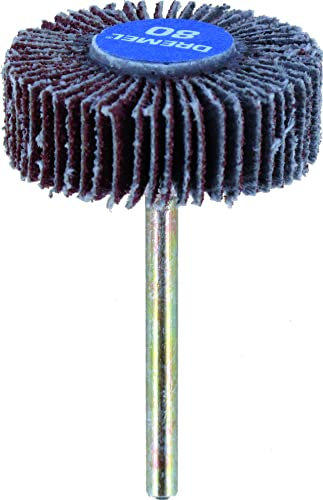 Dremel 504 Disco lamellare (4,8 mm, grana 80), accessorio per utensili rotativi per la levigatura, la rimozione di materiale leggero e la levigatura della finitura