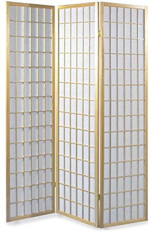 IDIMEX Paravent aus Holzrahmen mit Reispapier, weiß - Raumteiler im Japanischen Stil, Spanische Wand, Raumteiler Trennwand, japandi