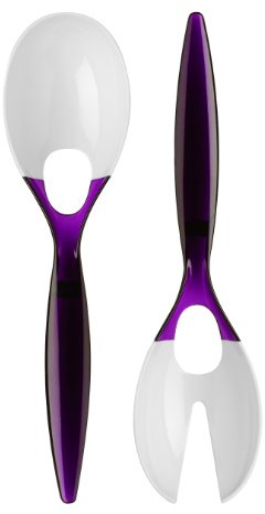 Premier Housewares 805304 Salad Servers - Set of 2, Purple, H4 x W26 x D7cm