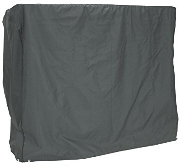 greemotion Schutzhülle für Hollywoodschaukel - Abdeckhaube Gartenschaukel Grau - Schutzhülle aus Polyester - Abdeckung mit Zugband - Wetterschutzhaube für Outdoor-Möbel