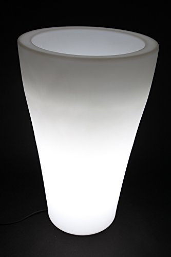 point-garden Blumenkübel Pflanzkübel Pflanzgefäß weiß beleuchtet Designerleuchte