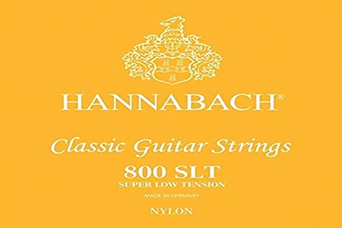 Hannabach Cuerdas Para Guitarra Clasica Serie 800 Super Low Tension Plateado Juego 3 Cuerdas Bajo