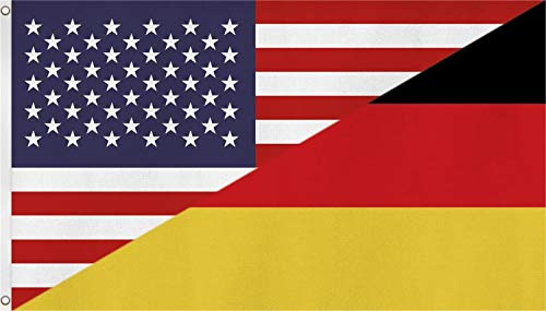 XXL Flagge Fahne, genäht in 150 x 250 oder 300 x 500 cm Farbe USA/Deutschland Größe 150x250